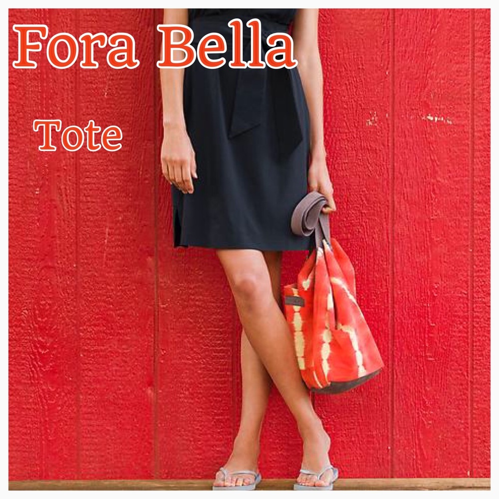 Anthropologie Almeria Suede & Leather Tote in 'Tangelo' Tie Dye by Flora Bella.